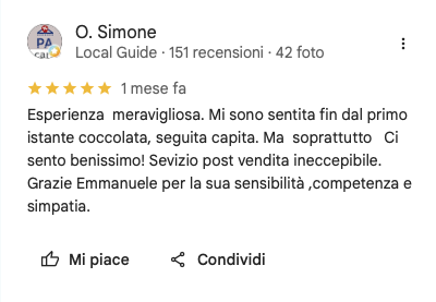 Recensione Google di O. Simone