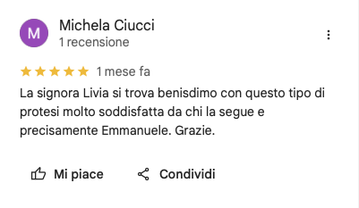 Recensione Google di Michela Ciucci